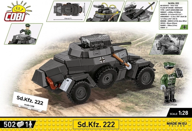 Sd.Kfz. 222 építőkészlet összeállítása