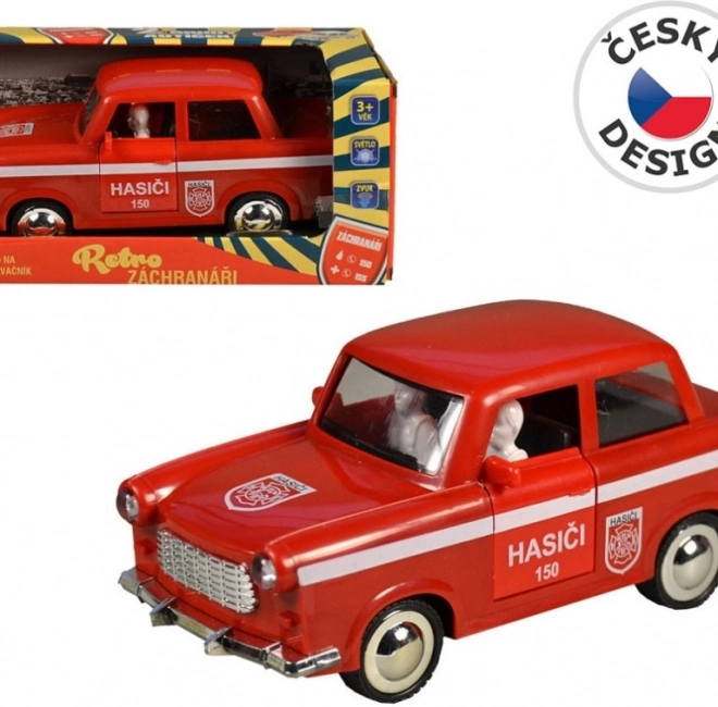 Retro tűzoltóautó lendkerékkel