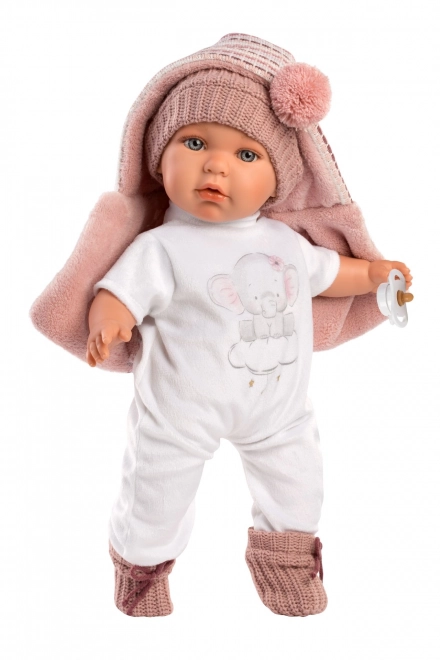 Baby Julia - Reális baba hangokkal puha textil testtel - 42 cm