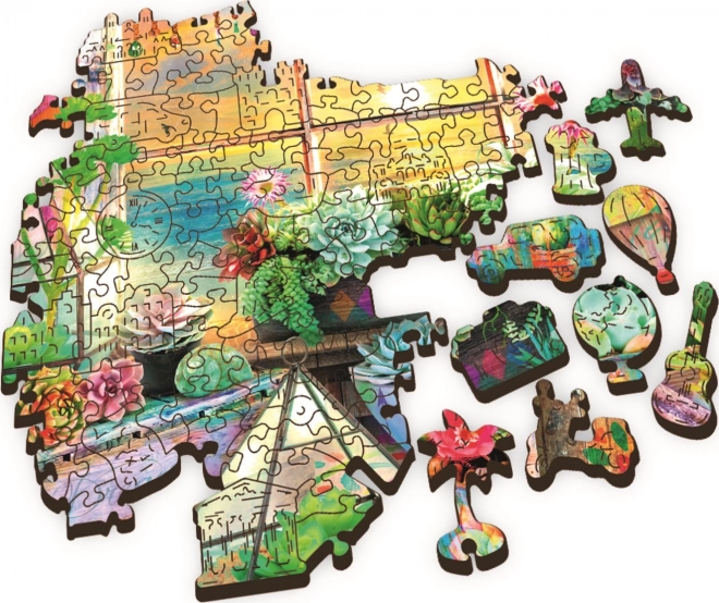 Trefl wood craft origin strandház puzzle 501 darab