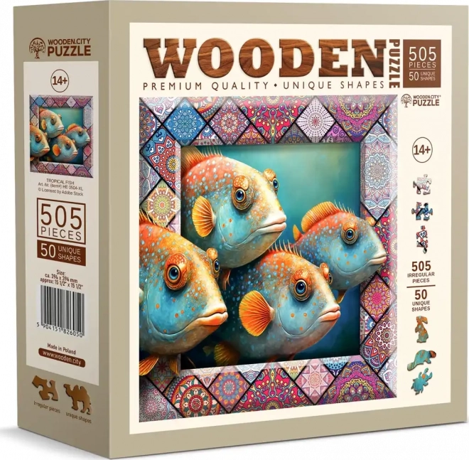 Trópusi halak fa puzzle 505 darabos – WOODEN CITY