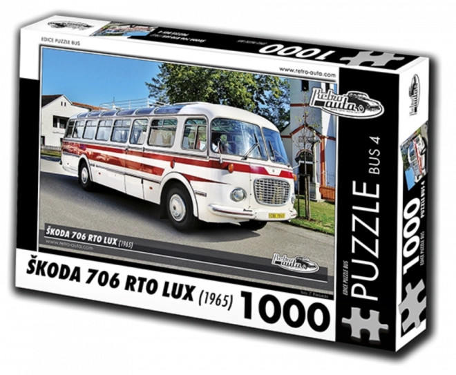 Retro busz puzzle: Skoda 706 RTO Lux (1965) - 1000 darabos