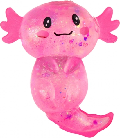Aranyos axolotl dizájn csillogó színekben