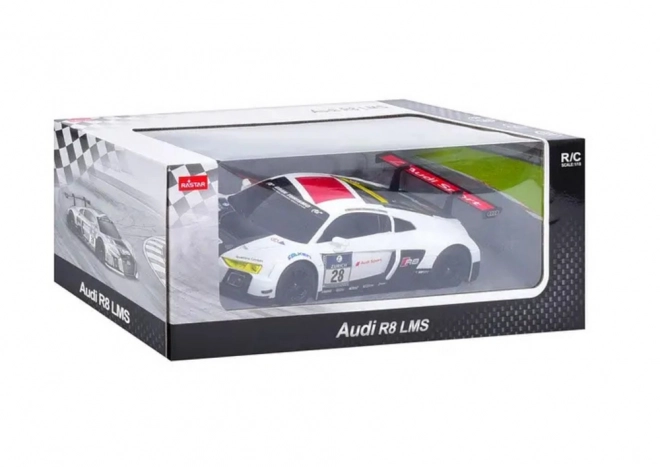 Távirányítós AUDI R8 LMS 1:24 modellautó fehér-fekete