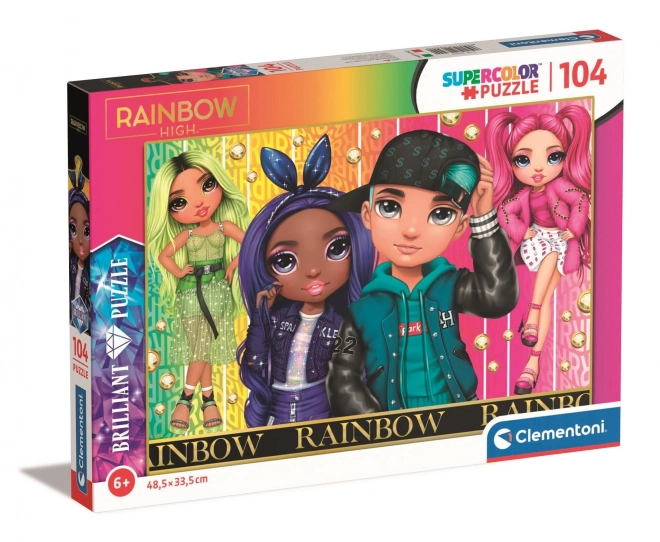 Színpompás CLEMENTONI puzzle - Rainbow High: Jade, Krystal, River és Stella