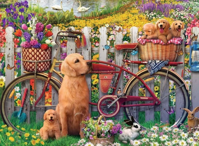 Ravensburger aranyos kutyák a kertben 500 darabos puzzle