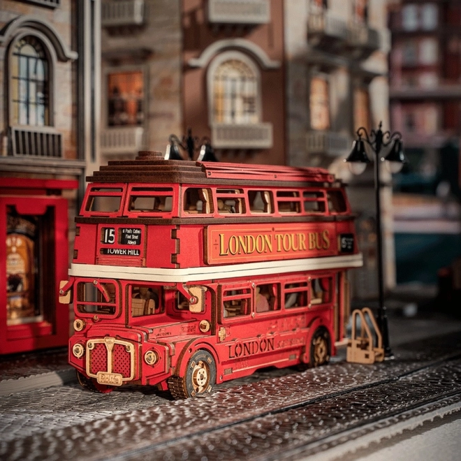 3D fa puzzle londoni emeletes busz