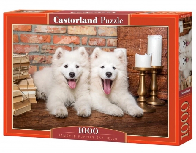 Samoyed kölykök köszönnek 1000 részes puzzle