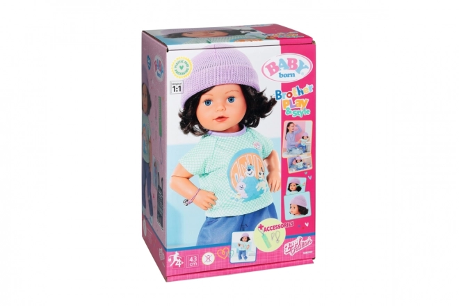 Idősebb fiútestvér BABY born Play & Style, 43 cm