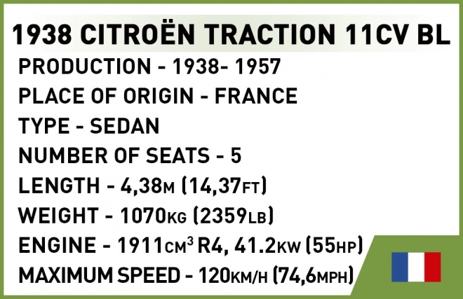 Történelmi Kollekció Citroen Traction 11CVBL Vezetői Kiadás