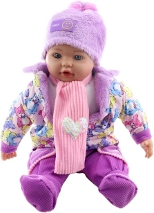 Baba játékbaba kislány 50 cm szívecskékkel