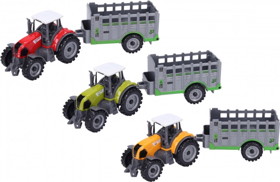 Fém Traktor Karámokkal 19 cm