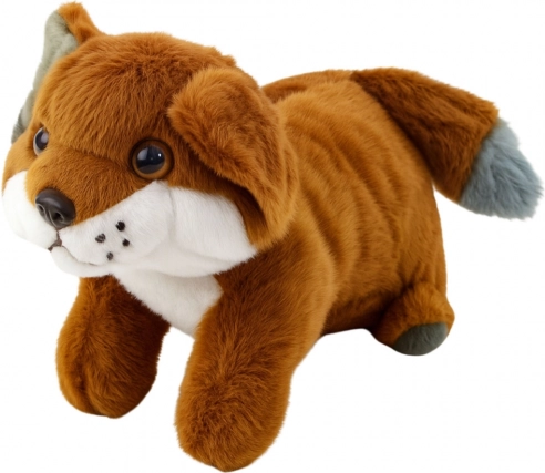 Plüss vörösesbarna róka 28 cm