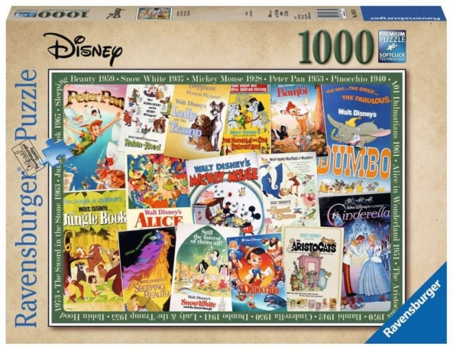 Disney filmposzterek puzzle 1000 darabos