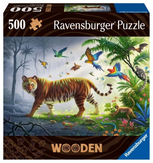 Ravensburger dzsungel tigris fa puzzle 500 darabos