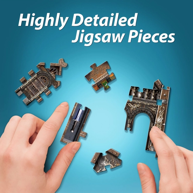 3D puzzle Edoras arany csarnoka a Gyűrűk Urából, 445 darab