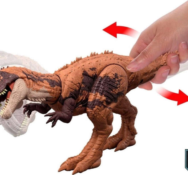 Kryptops dinoszaurusz figura a Jurassic Worldből vad üvöltéssel és mozgatható részekkel