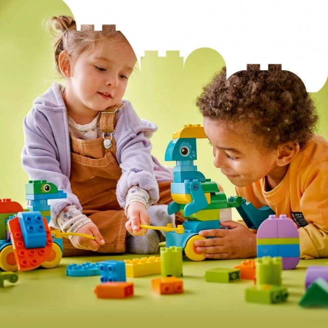 LEGO DUPLO Építőkészlet 3 az 1-ben: Dinoszauruszok kerekeken