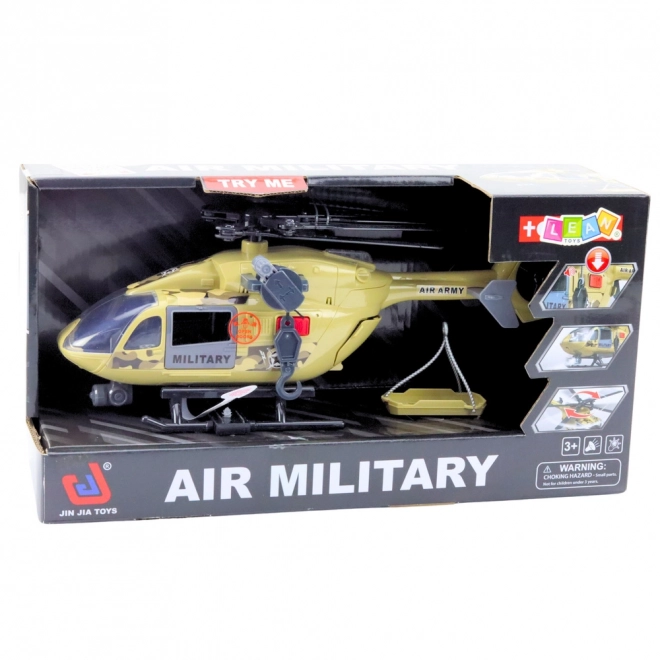 Katonai helikopter hang- és fényhatásokkal 1:14
