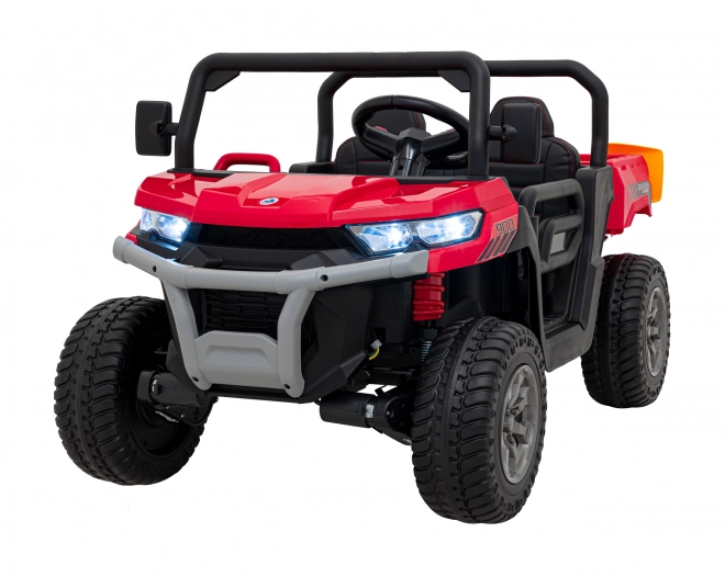 Auto Pick-Up Speed 900 pro gyerekek Piros + 4x4 hajtás + mozgó pumpa + csomagtér + távirányítás + lapát + LED audio