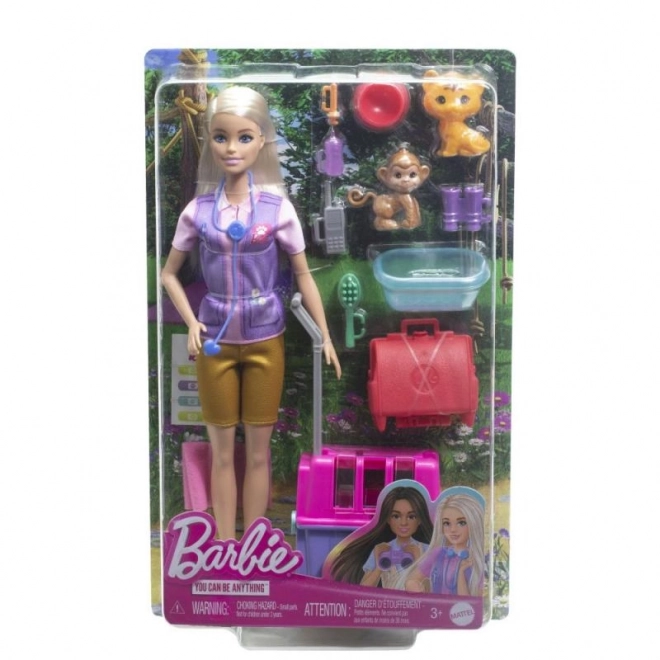 Barbie baba állatmentő - szőke