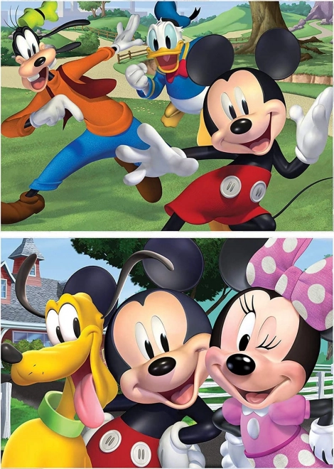 Mickey egér és barátai 2x50 darabos fa puzzle