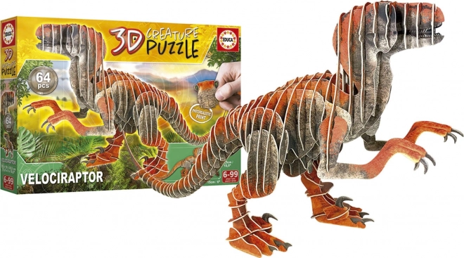 Educa 3D Velociraptor puzzle 64 darabos