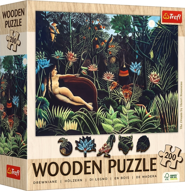 Fadis fa puzzle 200 darab Henri Rosseau álma