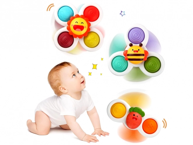 Színes tapadókorongos fidget spinner készlet