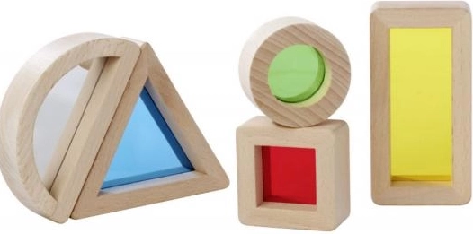 EICHHORN Montessori érzékelő kockák, 5 db, bükkfa