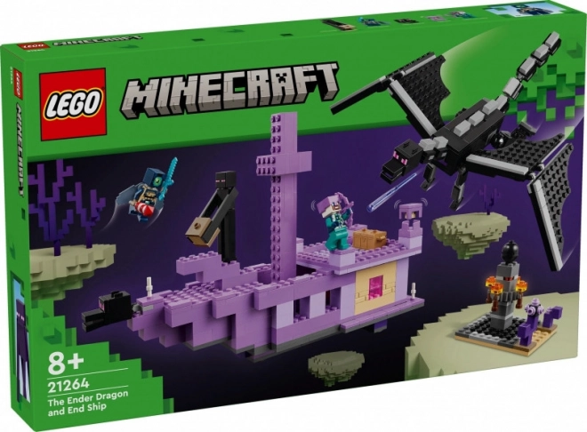 Lego Minecraft végsárkány és hajó készlet