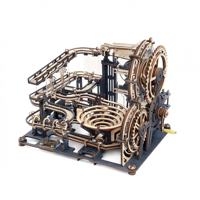 Robotime Rokr 3D fa puzzle golyópálya: Éjszakai város 294 darabos