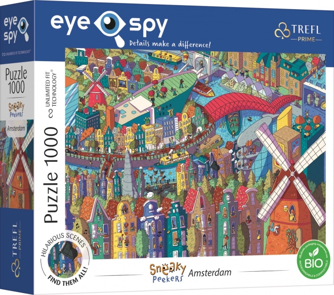 Trefl Puzzle UFT Eye-Spy Sneaky Peekers: Amszterdam 1000 darab