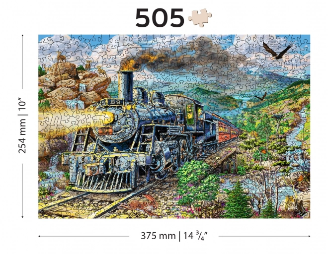 kétoldalas WOODEN CITY vonat fa puzzle