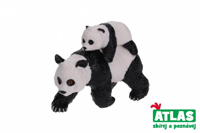 Panda figura kölyökkel