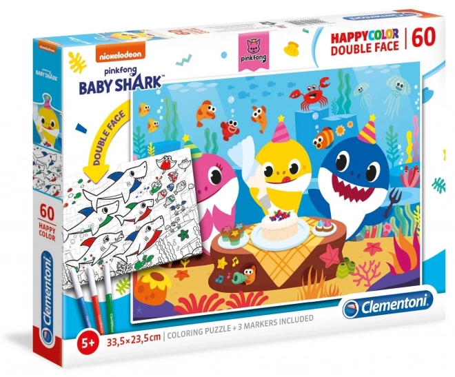 Kétoldalas puzzle Baby Shark: Ünnep