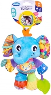 Playgro függő Elly elefánt – szenzoros plüss játék rágókával