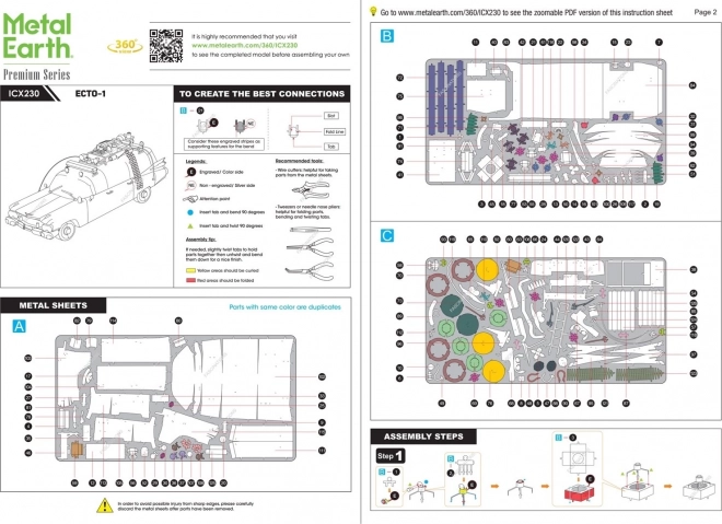 3D fém puzzle Premier Kiadás: Szellemirtók, Ecto-1