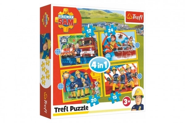 Sam a tűzoltó puzzle 4 az 1-ben