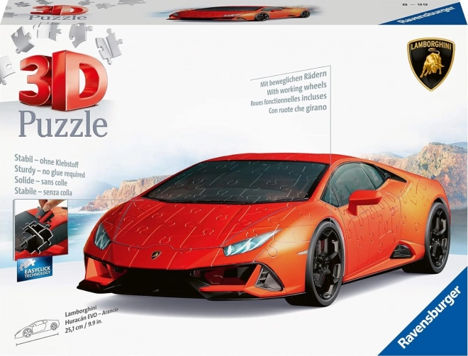 Lamborghini Huracán Evo narancssárga puzzle 108 darab