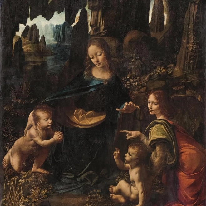 Clementoni Puzzle Múzeum Madonna a sziklák között 1000 darabos