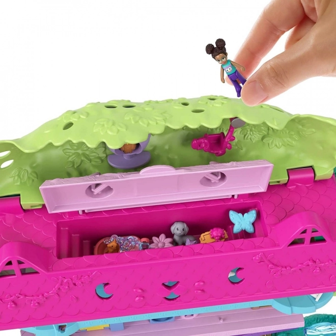 Polly Pocket - Állatbarátok Kalandok - Faház Játékkészlet