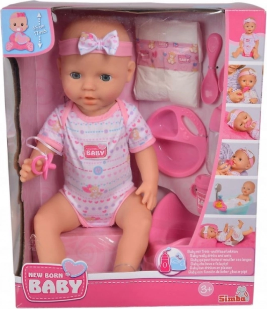 Funkcionális baba 43 cm Újszülött