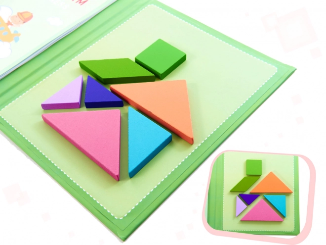 Tangram mágneses könyv 3D kirakó