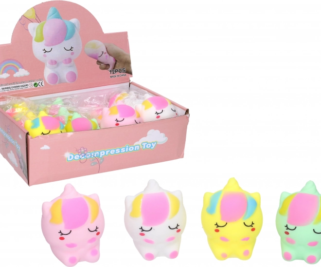 Tömöríthető egyszarvú figura 8 cm