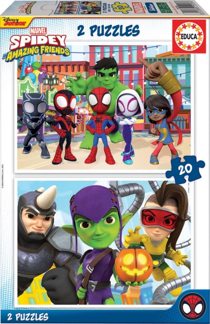 Educa puzzle Spidey és csodálatos barátai 2x20 darab