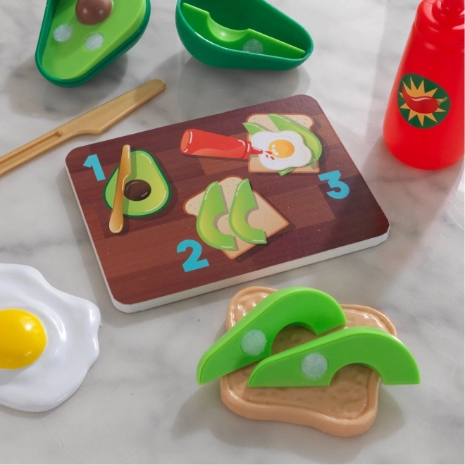 Kidkraft create & cook: avokádós pirítós játékkészlet