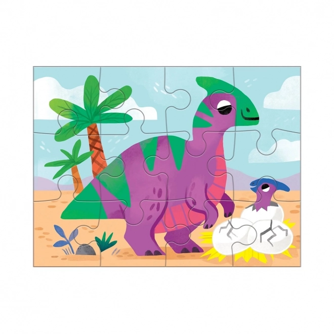 Mudpuppy dinoszaurusz puzzle készlet 4 az 1-ben