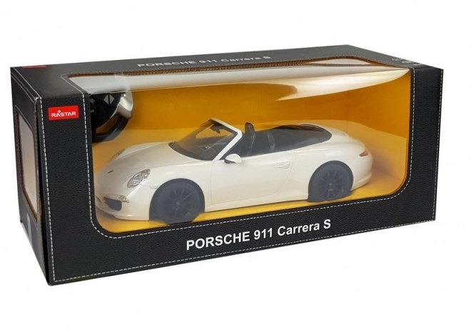 Távirányítós Porsche 911 Carrera S fehér autó 1:12 méretarányban