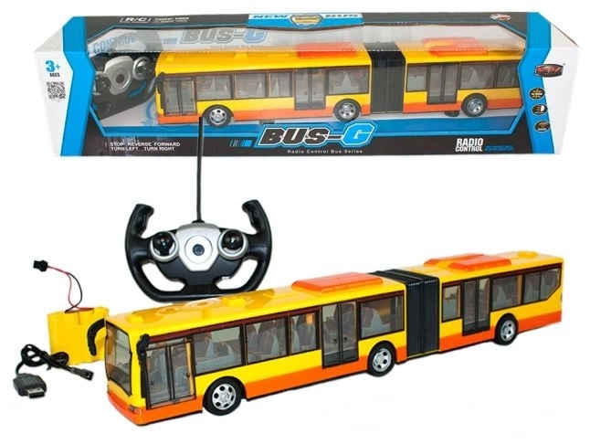 Sárga R/C busz világítással